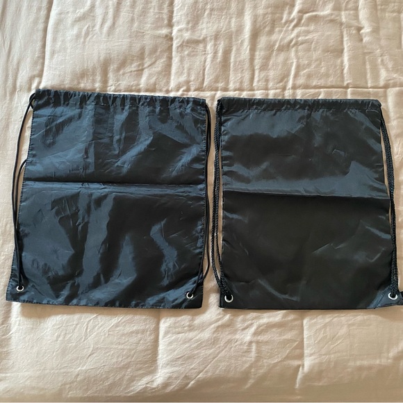 Set of 2 Texas Tech Raytheon Drawstring Backpack Gym Travel Shoe Black black Bag - Picture 2 of 2